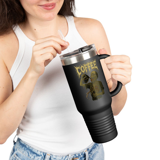 Zombie Needs Coffee - Travel Mug with Zombie Design, 40oz Insulated Tumbler for Hot Drinks, Perfect Gift for Coffee Lovers