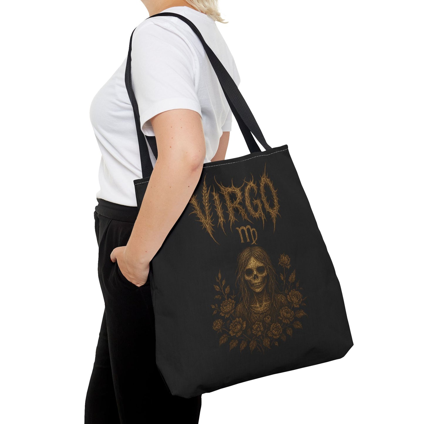 Virgo Zodiac Metal Tote Bag
