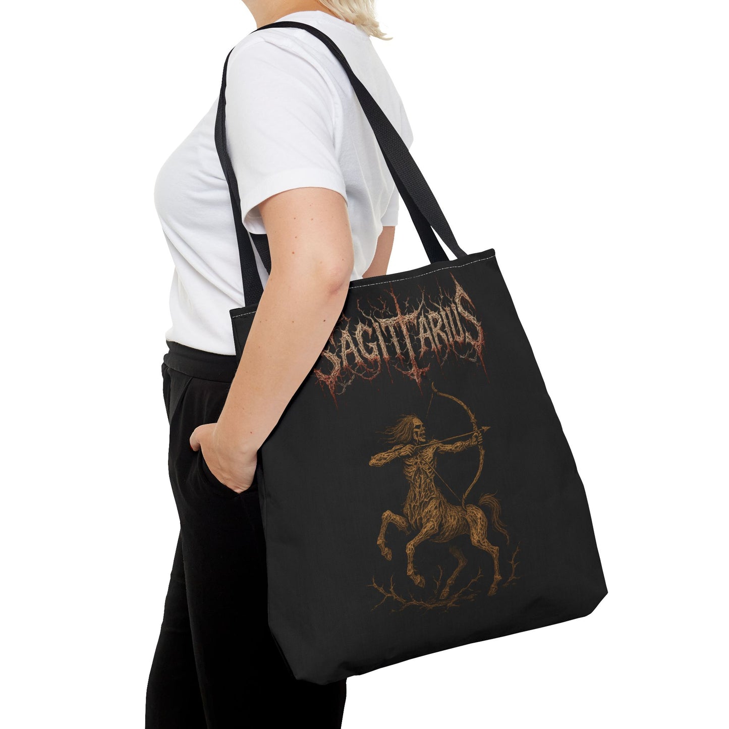 Sagittarius Zodiac Metal Tote Bag