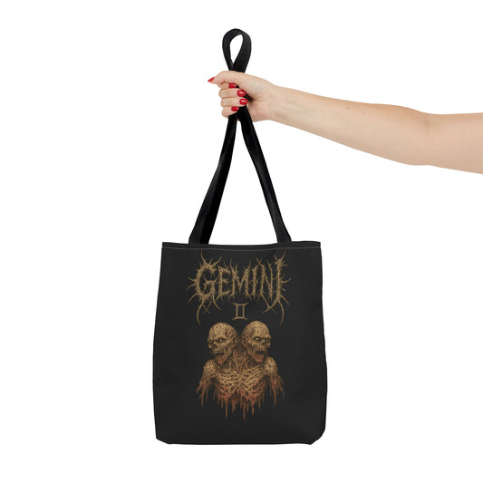 Gemini Zodiac Metal Tote Bag