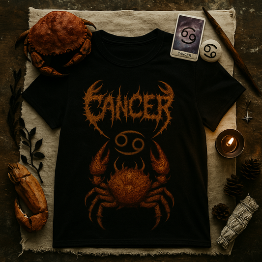 Cancer Crab Zodiac Metal Unisex Shirt