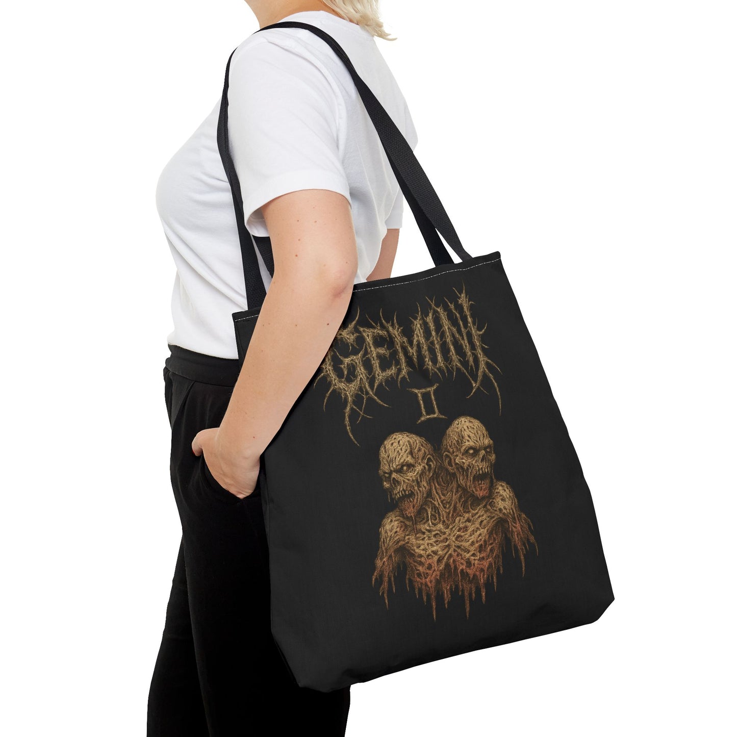 Gemini Zodiac Metal Tote Bag