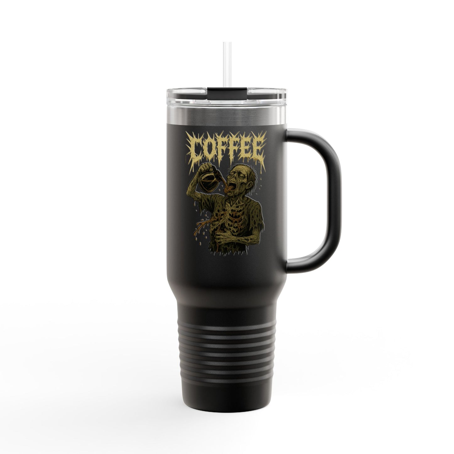 Zombie Needs Coffee - Travel Mug with Zombie Design, 40oz Insulated Tumbler for Hot Drinks, Perfect Gift for Coffee Lovers
