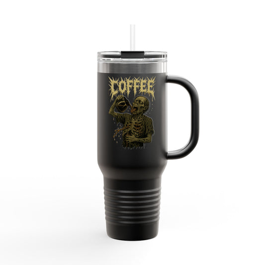 Zombie Needs Coffee - Travel Mug with Zombie Design, 40oz Insulated Tumbler for Hot Drinks, Perfect Gift for Coffee Lovers