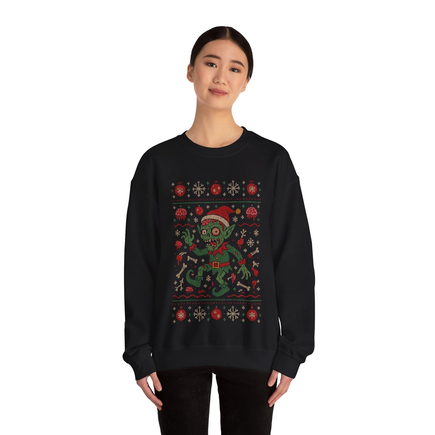 Zombie Christmas Elf Sweatshirt