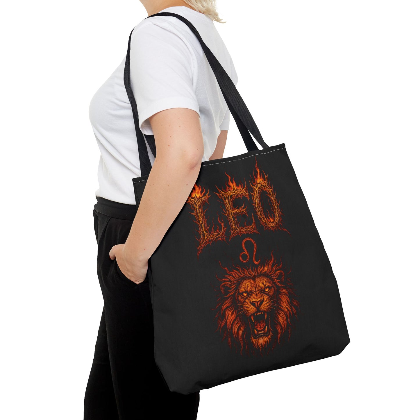 Leo Zodiac Metal Tote Bag