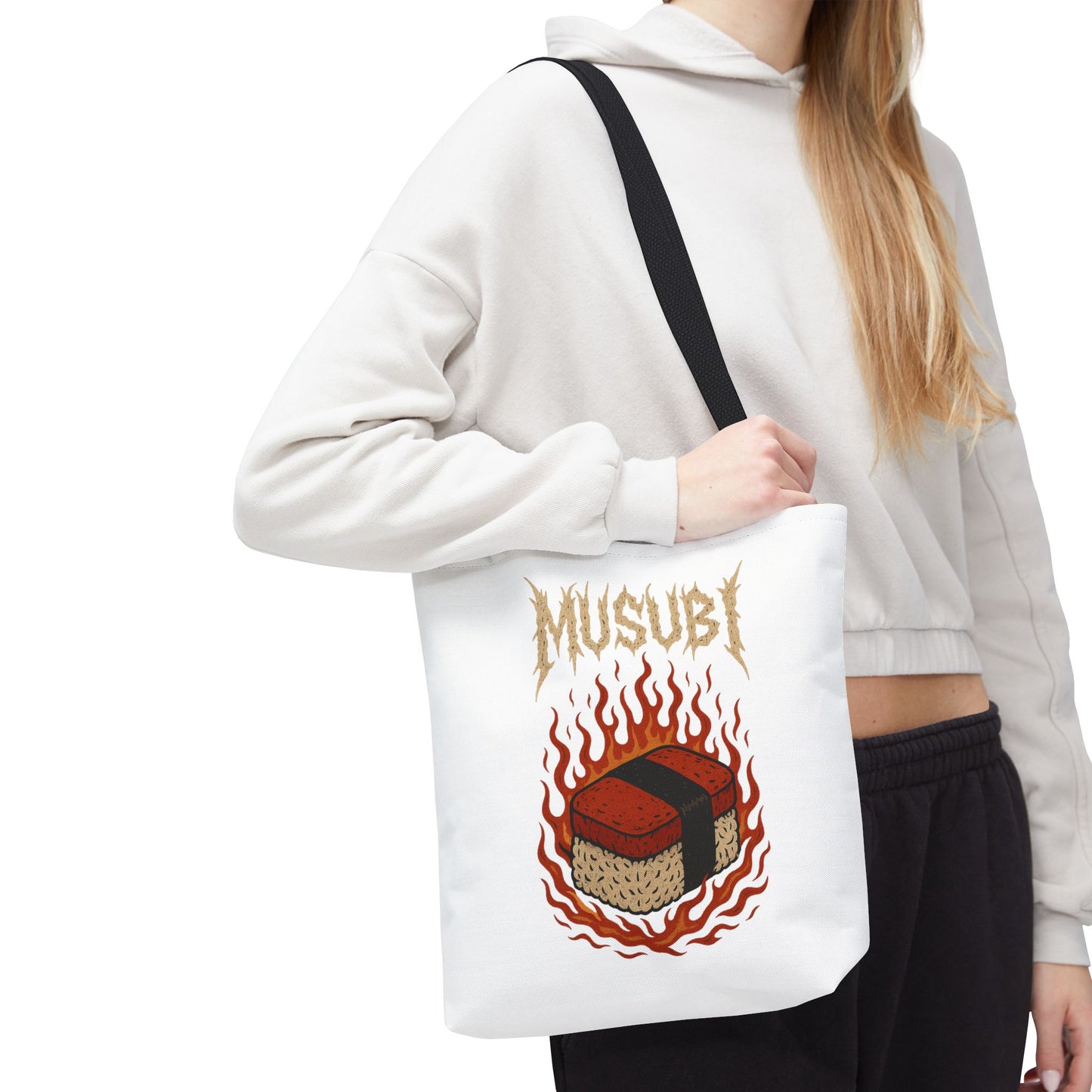 MUSIBI METAL Tote for Musubi Metalheads, Spam Slammers, Nori Noisemakers, Seaweed Shredders and Rice Rampagers - Foodie Tote