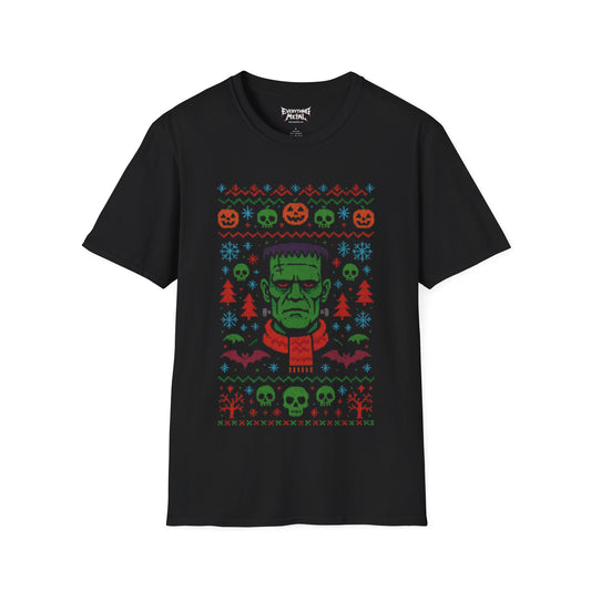 Frankenstein Ugly Sweater Design T-Shirt