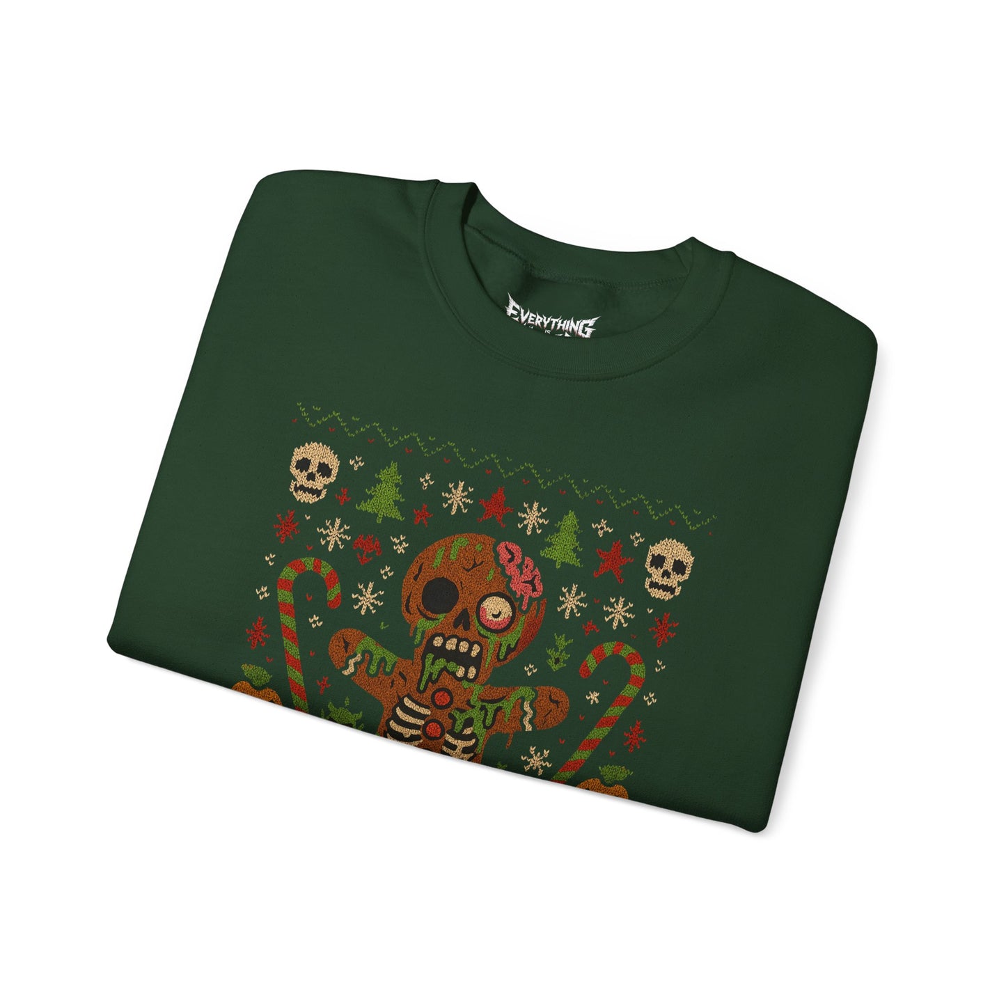 Gingerbread Zombie Ugly Christmas Sweatshirt