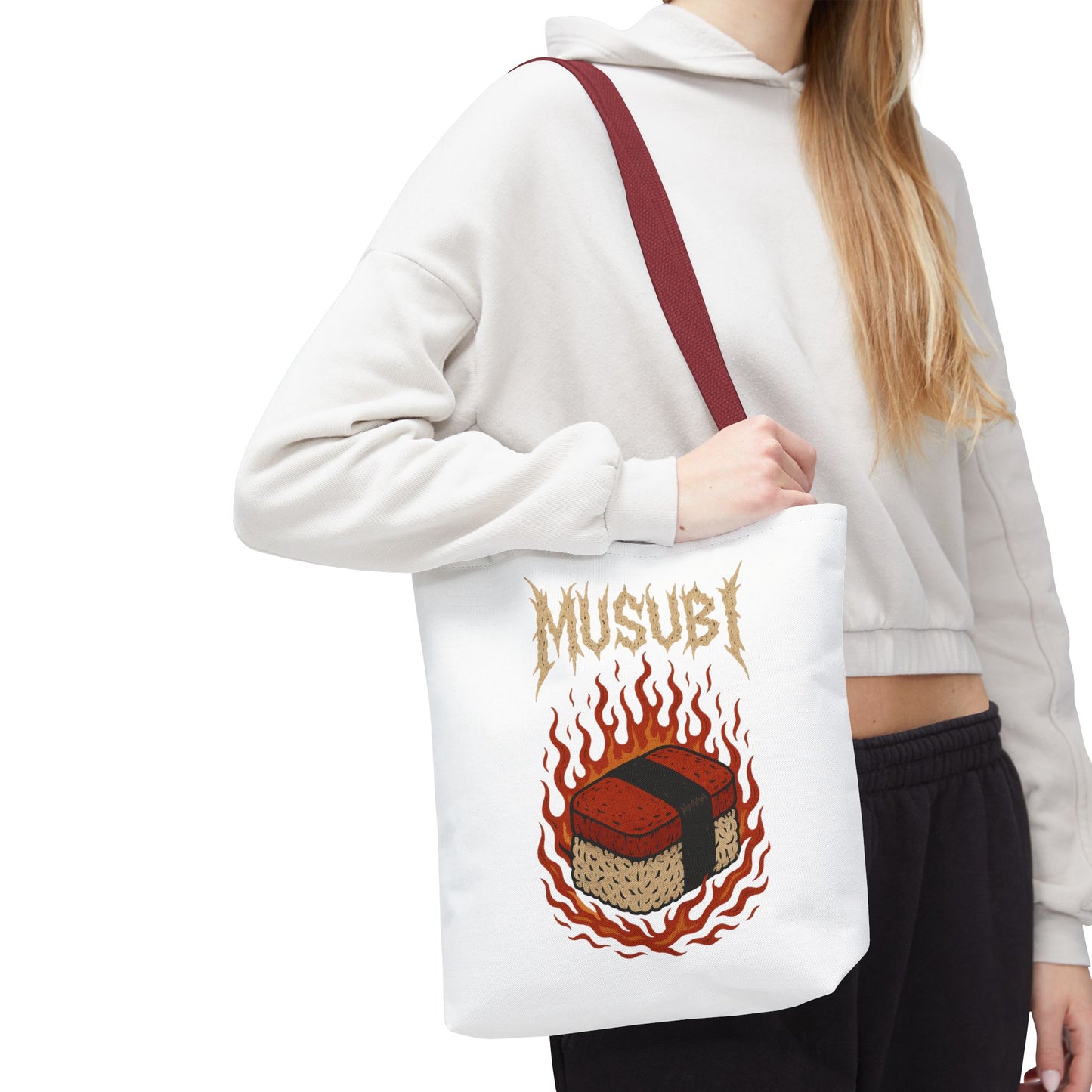 MUSIBI METAL Tote for Musubi Metalheads, Spam Slammers, Nori Noisemakers, Seaweed Shredders and Rice Rampagers - Foodie Tote
