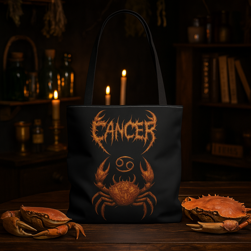 Cancer Zodiac Metal Tote Bag