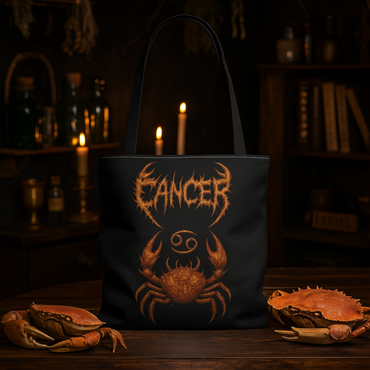 Cancer Zodiac Metal Tote Bag