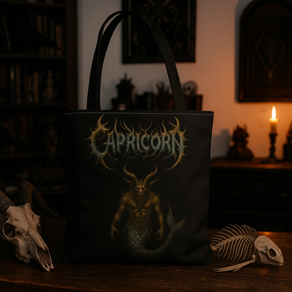 Capicorn Zodiac Metal Tote Bag