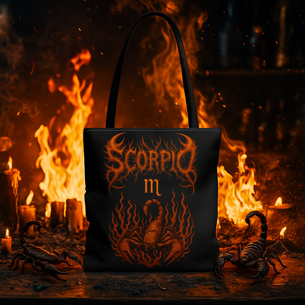 Scorpio Zodiac Metal Tote Bag
