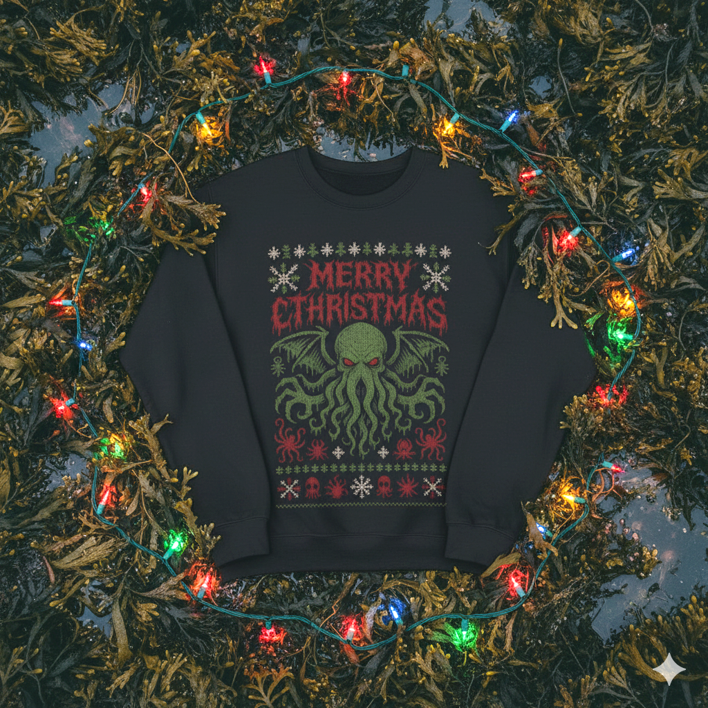 Merry Cthristmas from Cthulhu Ugly Christmas Sweatshirt