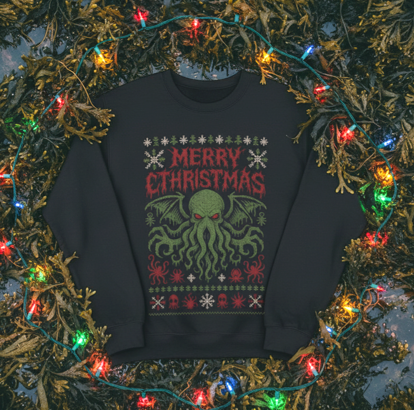 Merry Cthristmas from Cthulhu Ugly Christmas Sweatshirt