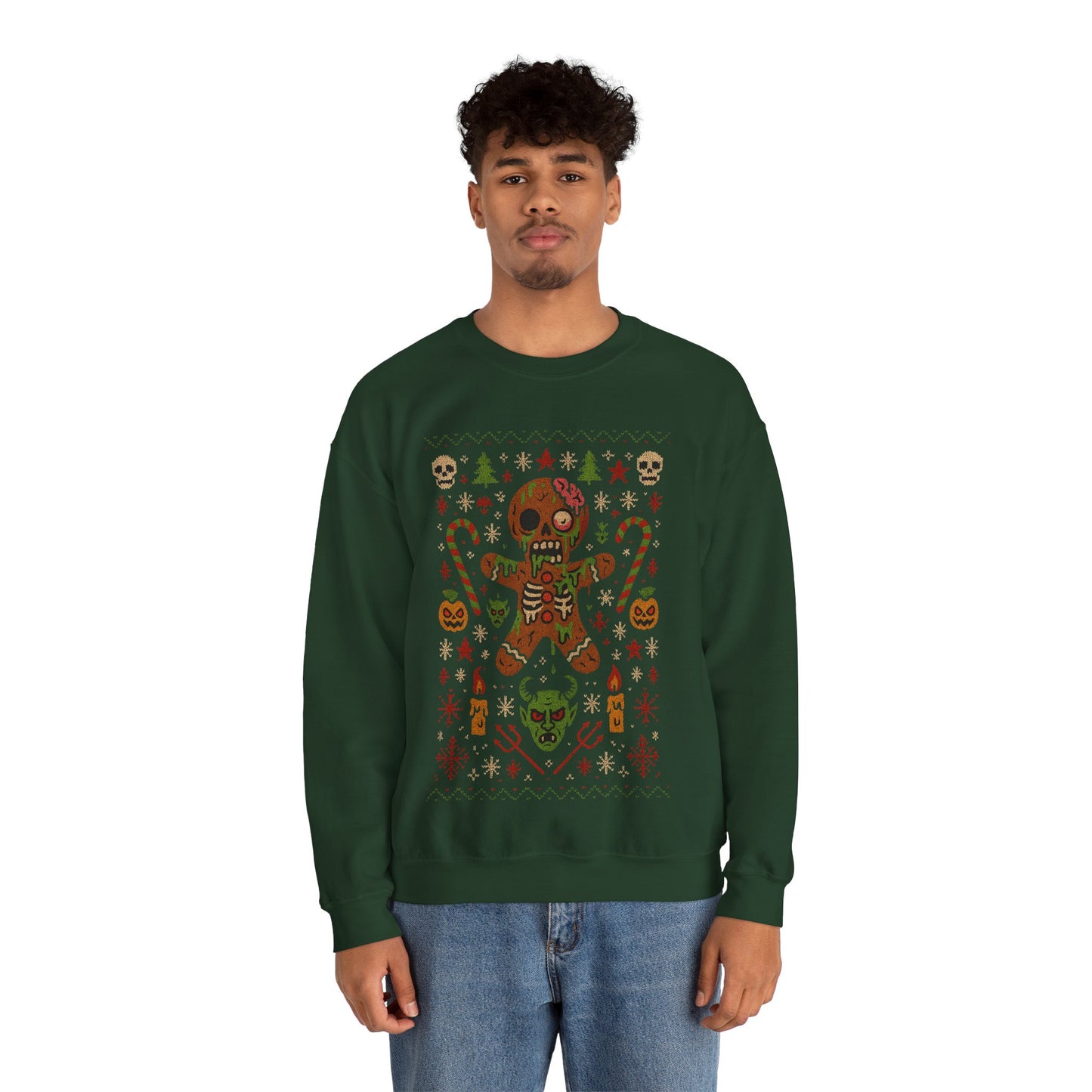Gingerbread Zombie Ugly Christmas Sweatshirt