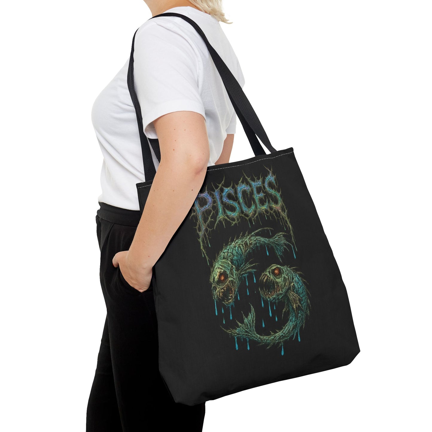 Pisces Zodiac Metal Tote Bag