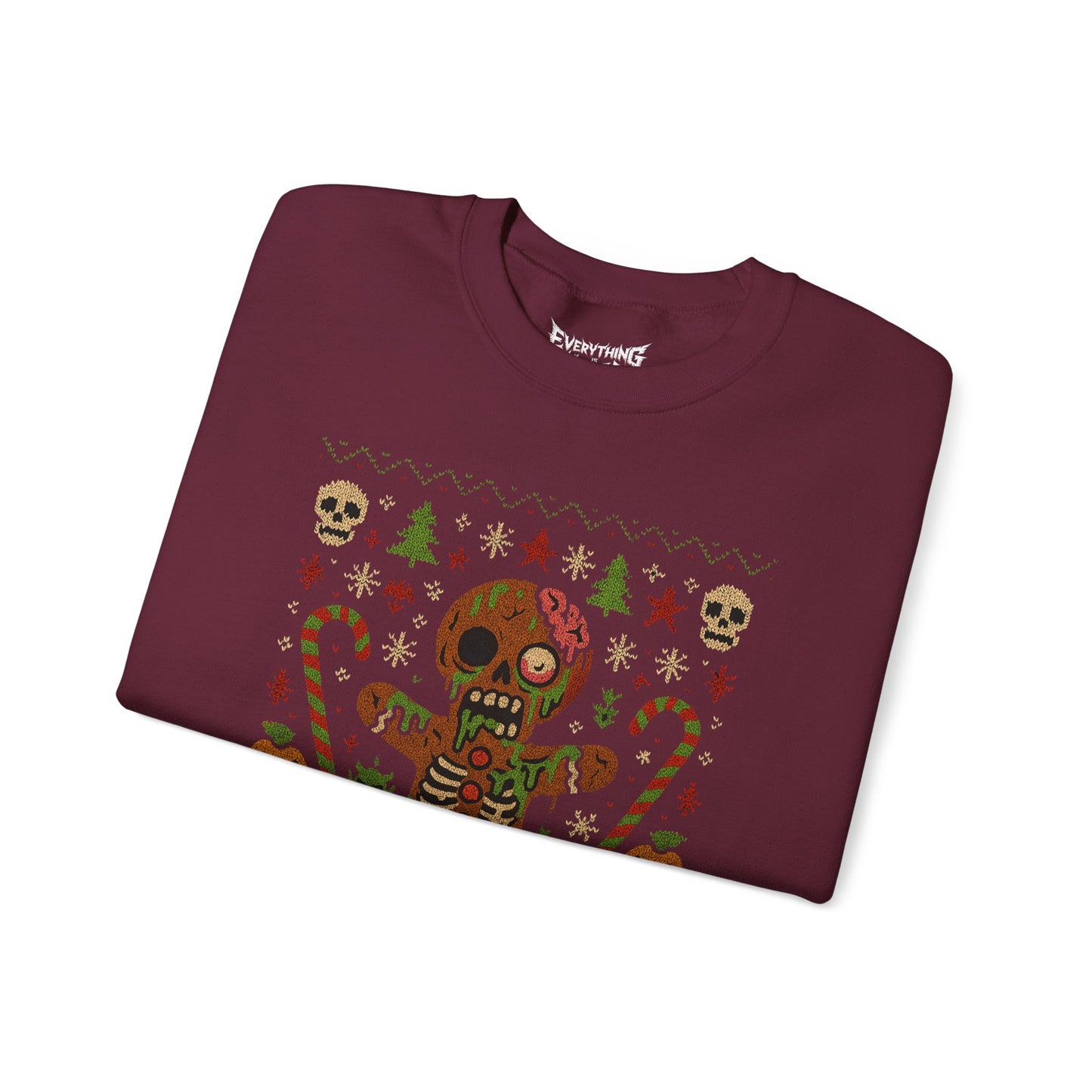 Gingerbread Zombie Ugly Christmas Sweatshirt