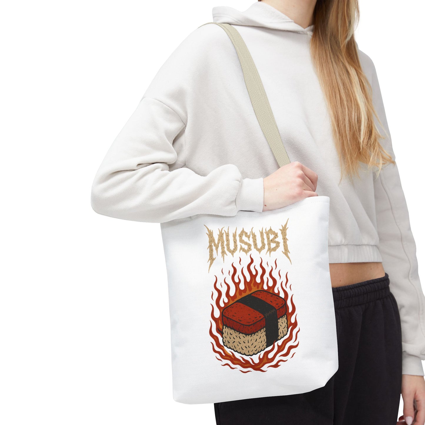MUSIBI METAL Tote for Musubi Metalheads, Spam Slammers, Nori Noisemakers, Seaweed Shredders and Rice Rampagers - Foodie Tote