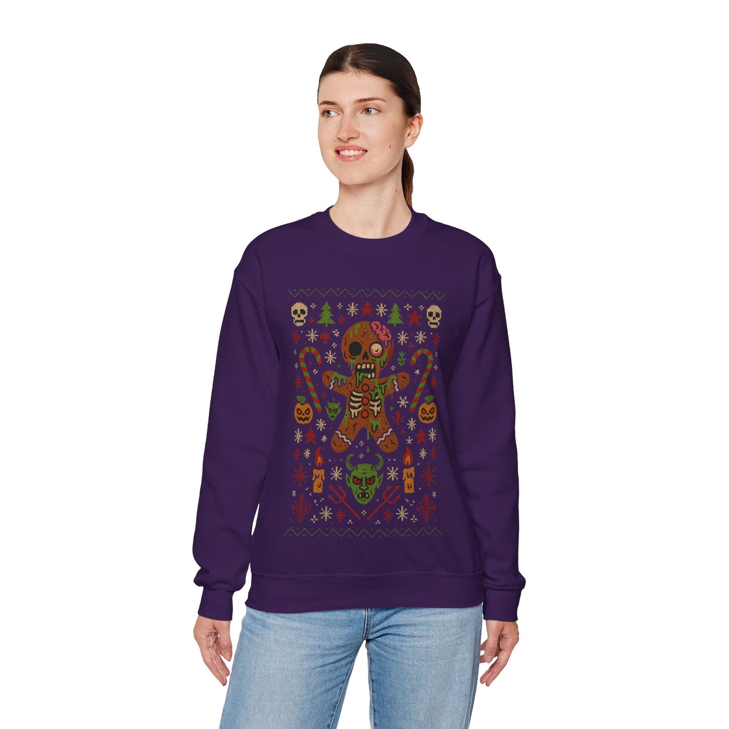 Gingerbread Zombie Ugly Christmas Sweatshirt