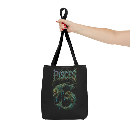 Pisces Zodiac Metal Tote Bag