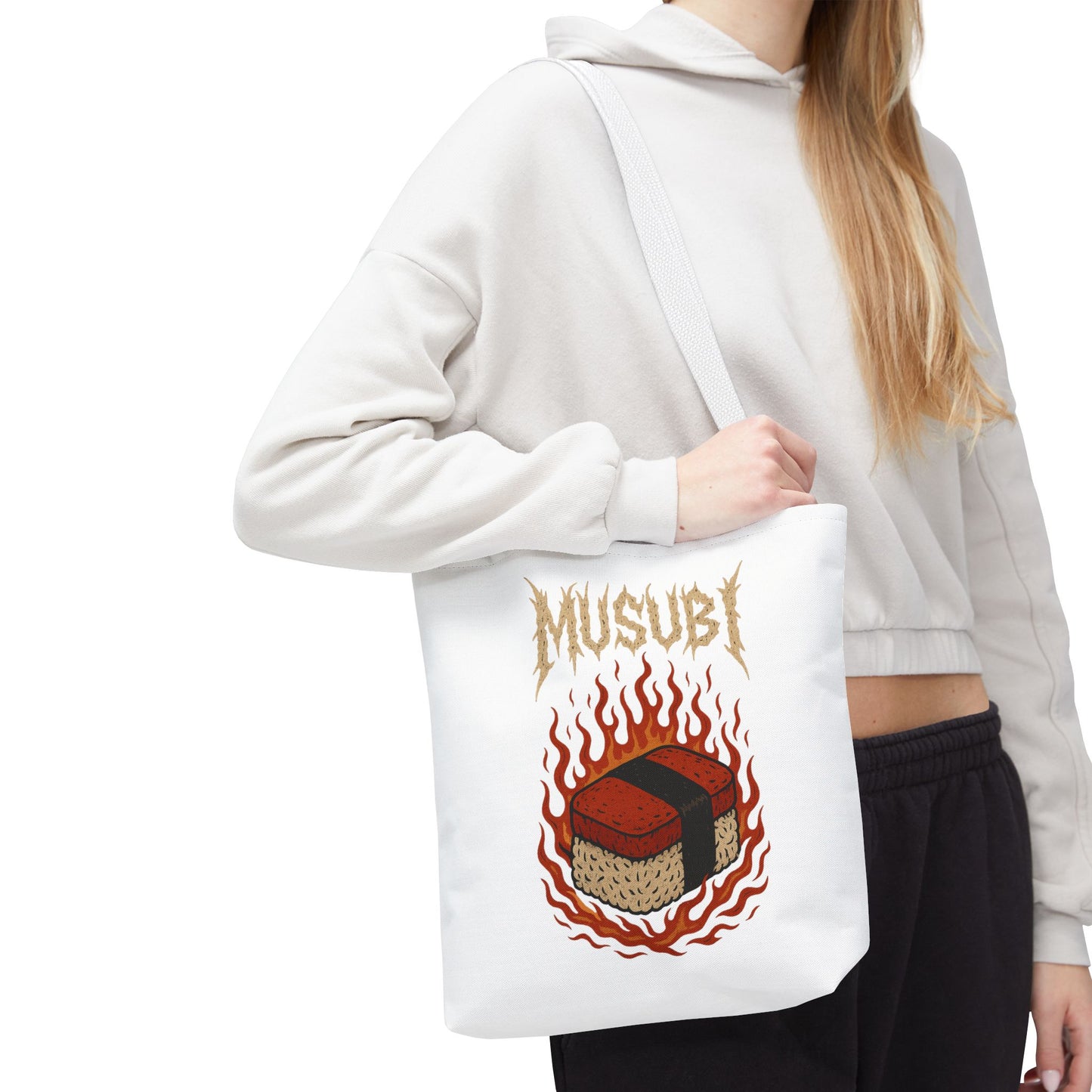 MUSIBI METAL Tote for Musubi Metalheads, Spam Slammers, Nori Noisemakers, Seaweed Shredders and Rice Rampagers - Foodie Tote