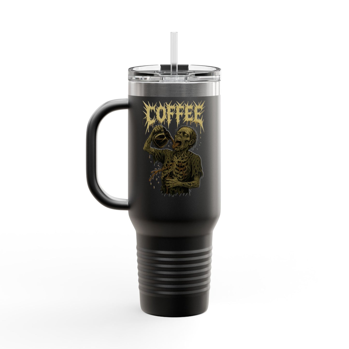Zombie Needs Coffee - Travel Mug with Zombie Design, 40oz Insulated Tumbler for Hot Drinks, Perfect Gift for Coffee Lovers