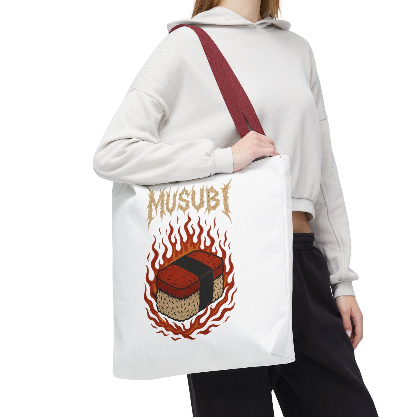 MUSIBI METAL Tote for Musubi Metalheads, Spam Slammers, Nori Noisemakers, Seaweed Shredders and Rice Rampagers - Foodie Tote