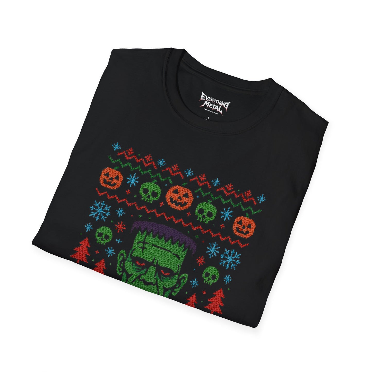 Frankenstein Ugly Sweater Design T-Shirt