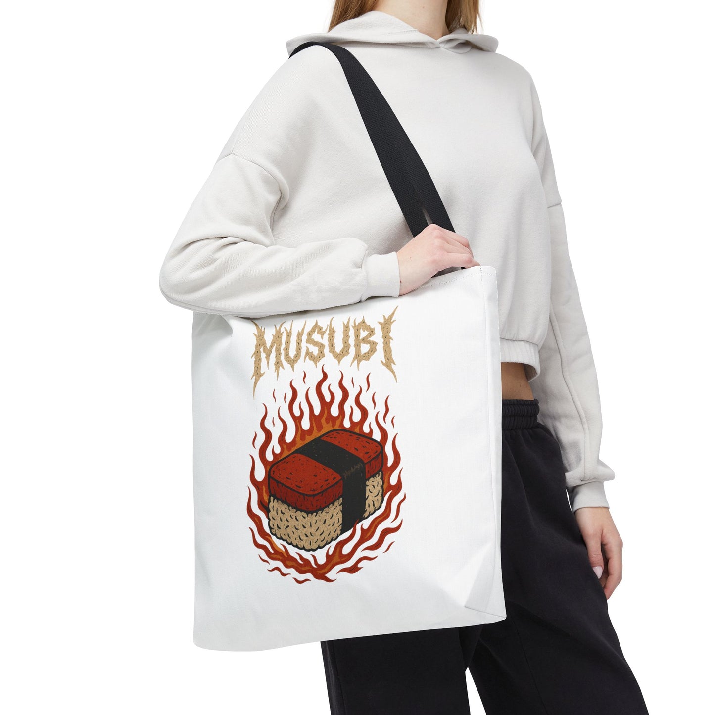 MUSIBI METAL Tote for Musubi Metalheads, Spam Slammers, Nori Noisemakers, Seaweed Shredders and Rice Rampagers - Foodie Tote