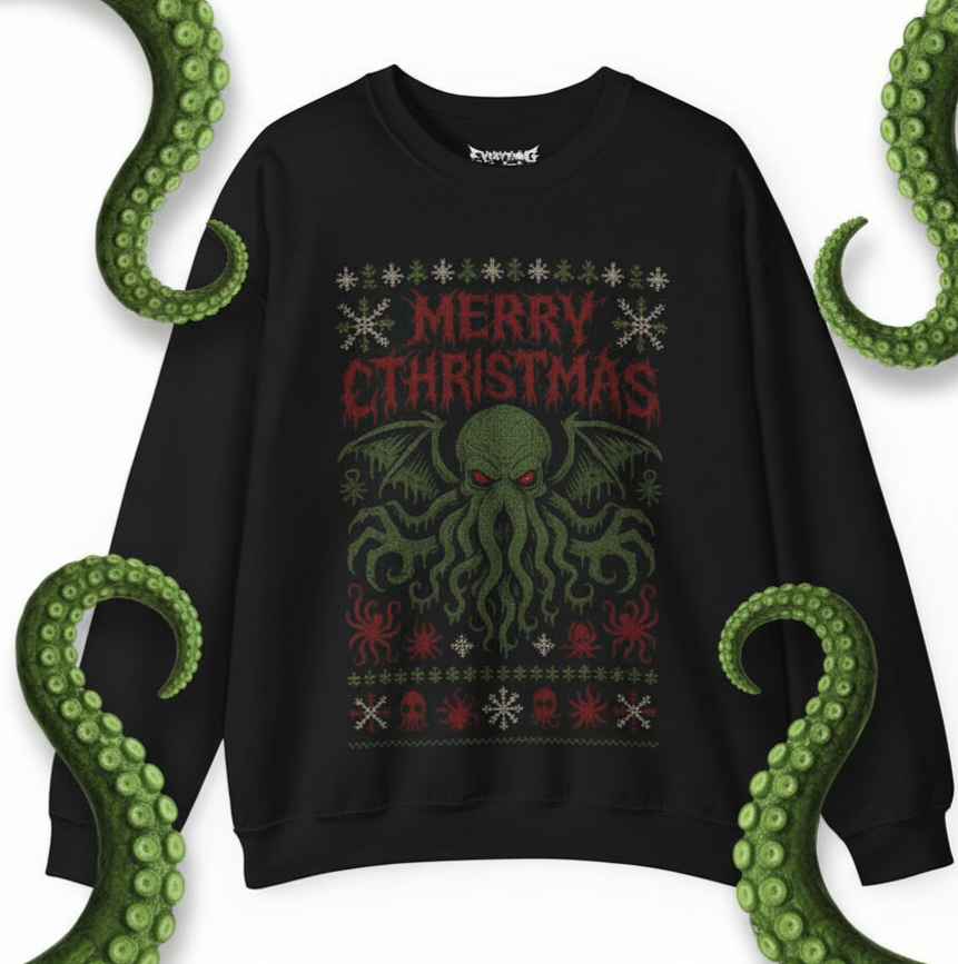 Merry Cthristmas from Cthulhu Ugly Christmas Sweatshirt