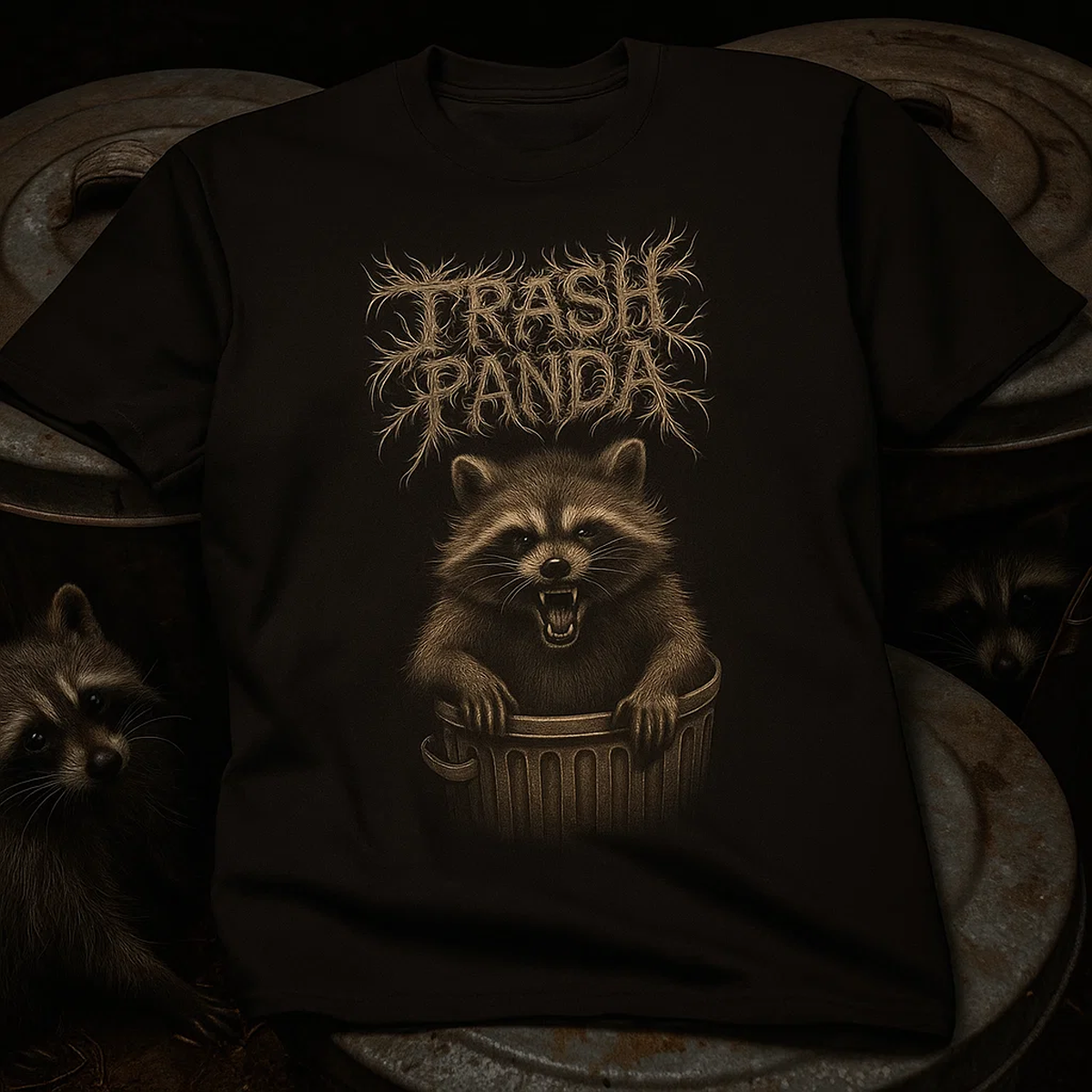 Trash Panda Raccoon Metal Unisex Shirt